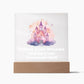 Square Night Light Plaque - Be Your Awesome Self Purple Castle
