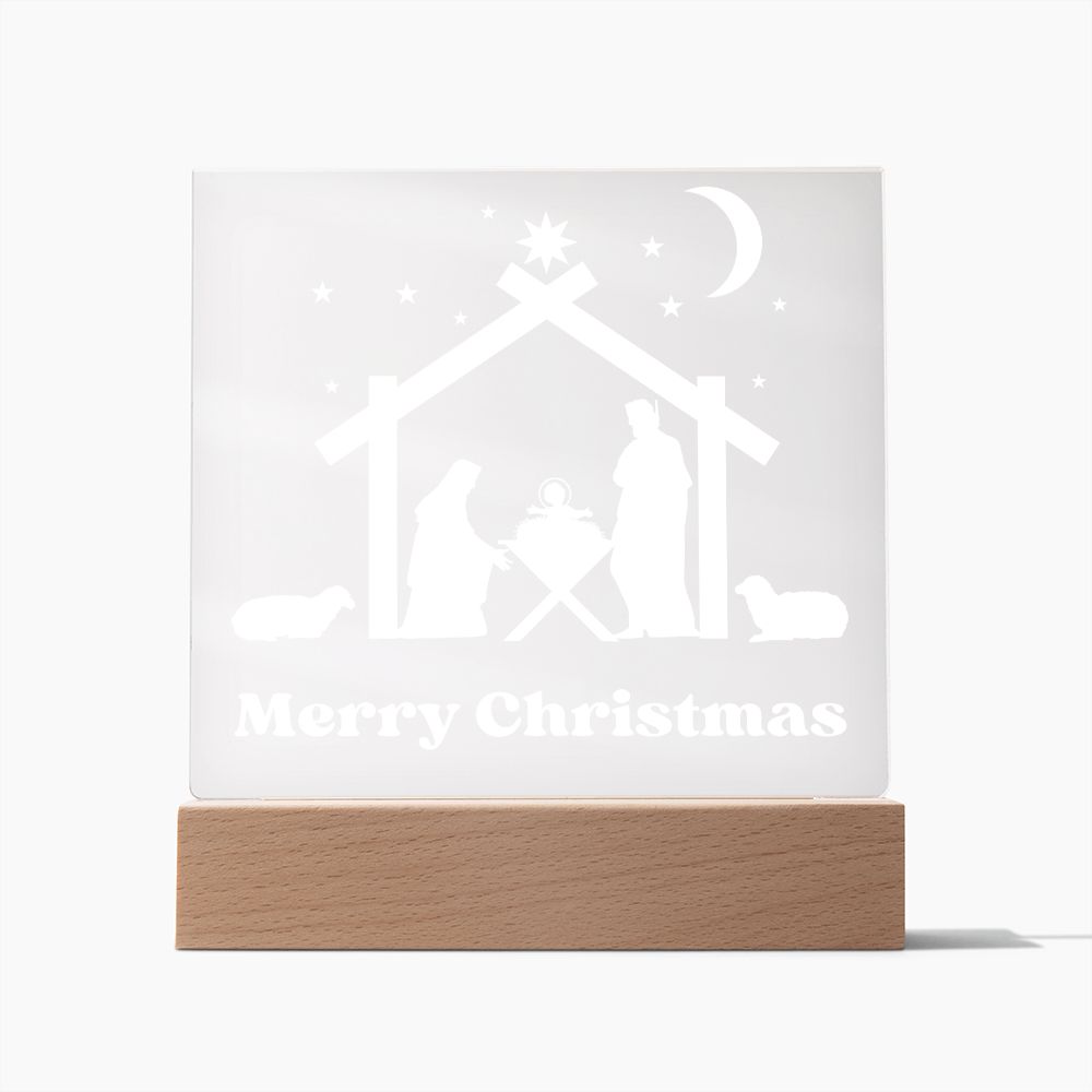 Night Light Plaque- Christmas Nativity Scene