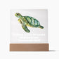 Square Night Light Plaque - Be Your Awesome Self Sea Turtle