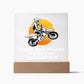 Square Night Light Plaque - Be Your Awesome Self -Sunset Dirt Bike