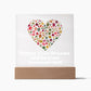 Square Night Light Plaque - Be Your Awesome Self Hearts