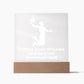 Square Night Light Plaque - Be Your Awesome Self Basketball