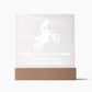 Square Night Light Plaque - Be Your Awesome Self -Dirt Bike