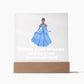 Square Night Light Plaque - Be Your Awesome Self Princess