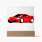 Square Night Light Plaque - Be Your Awesome Self Red Sports Car