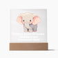 Square Night Light Plaque - Be Your Awesome Self Elephant