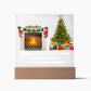 Night Light Plaque- Fireplace & Christmas Tree