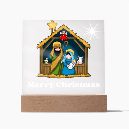 Night Light Plaque-Christmas Nativity Scene