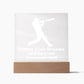 Square Night Light Plaque - Be Your Awesome Self -Baseball