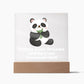 Square Night Light Plaque - Be Your Awesome Self Panda Bear