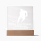 Square Night Light Plaque - Be Your Awesome Self -Hockey