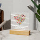 Square Night Light Plaque - Be Your Awesome Self Hearts