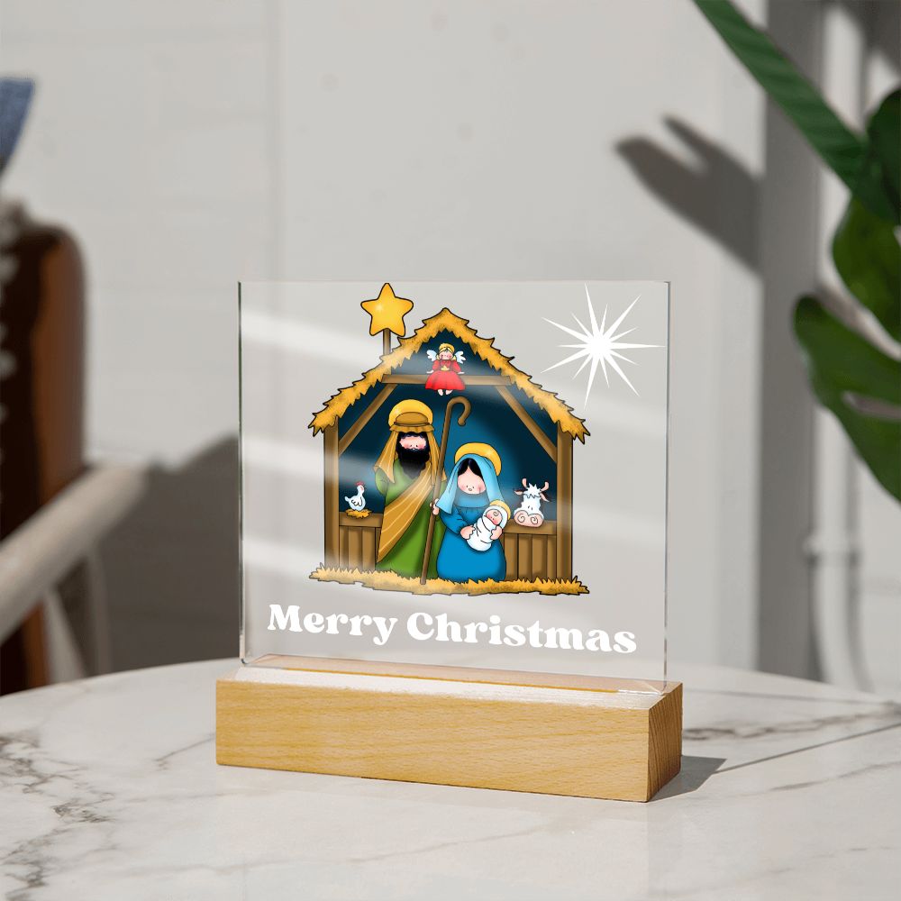 Night Light Plaque-Christmas Nativity Scene