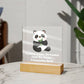 Square Night Light Plaque - Be Your Awesome Self Panda Bear