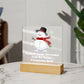 Night Light Plaque- Snowman Red Scarf