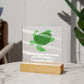 Square Night Light Plaque - Be Your Awesome Self Green Turtle