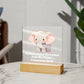 Square Night Light Plaque - Be Your Awesome Self Elephant