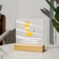 Square Night Light Plaque - Be Your Awesome Self Giraffe