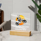 Square Night Light Plaque - Be Your Awesome Self -Sunset Dirt Bike