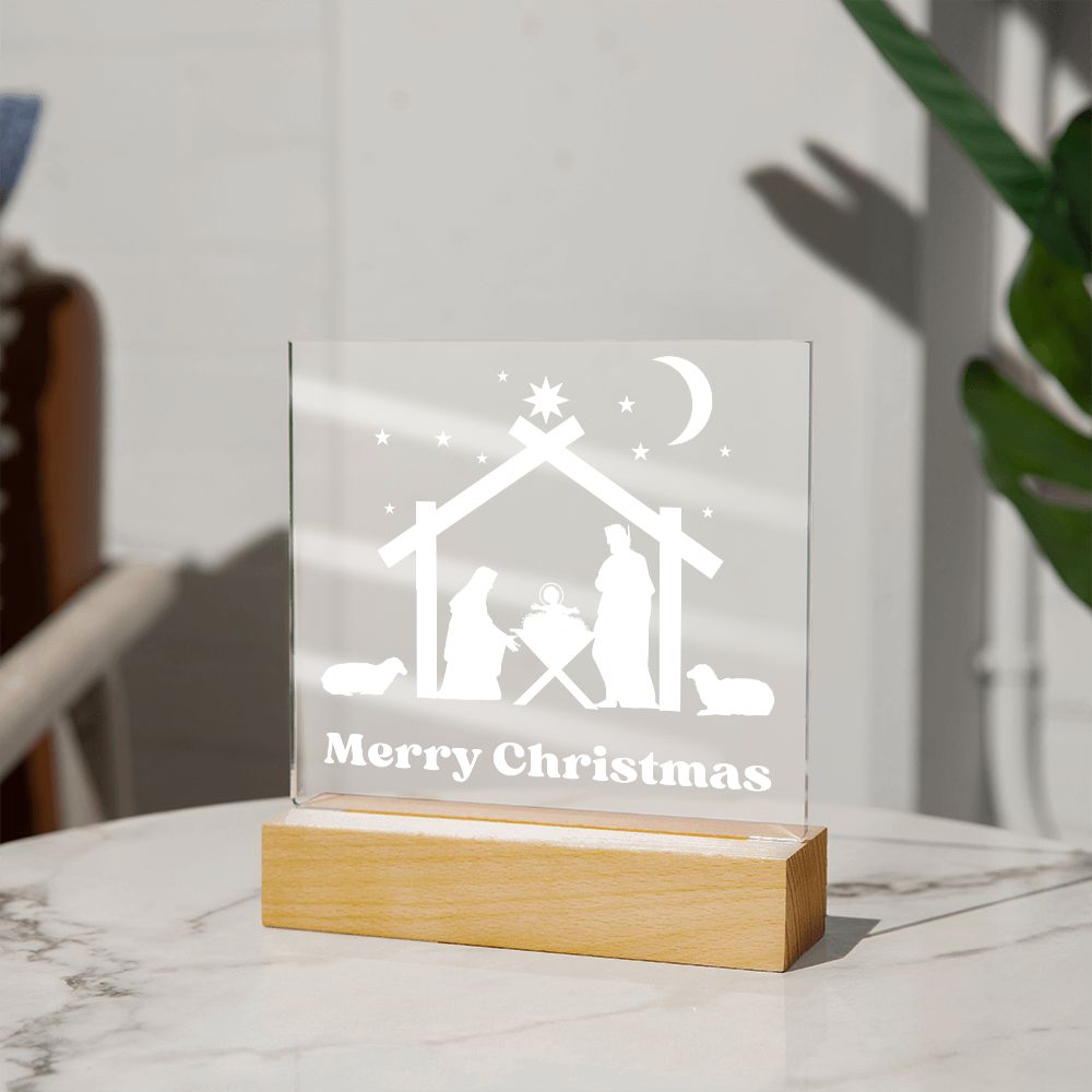 Night Light Plaque- Christmas Nativity Scene