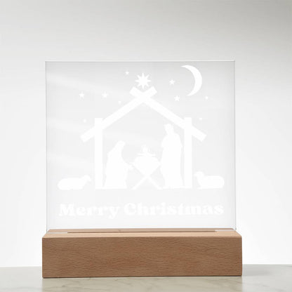 Night Light Plaque- Christmas Nativity Scene