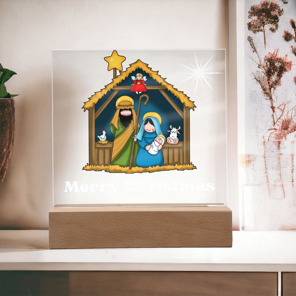 Night Light Plaque-Christmas Nativity Scene