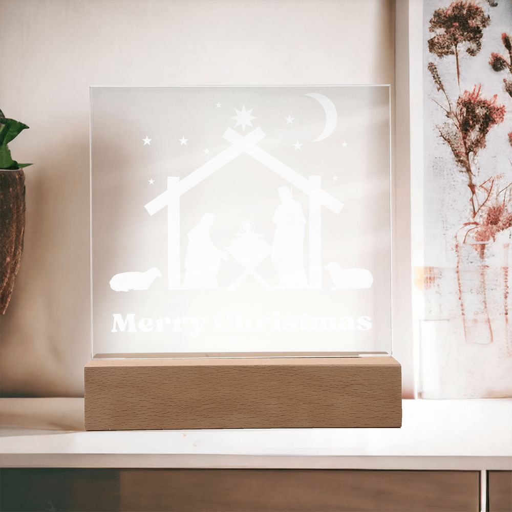 Night Light Plaque- Christmas Nativity Scene