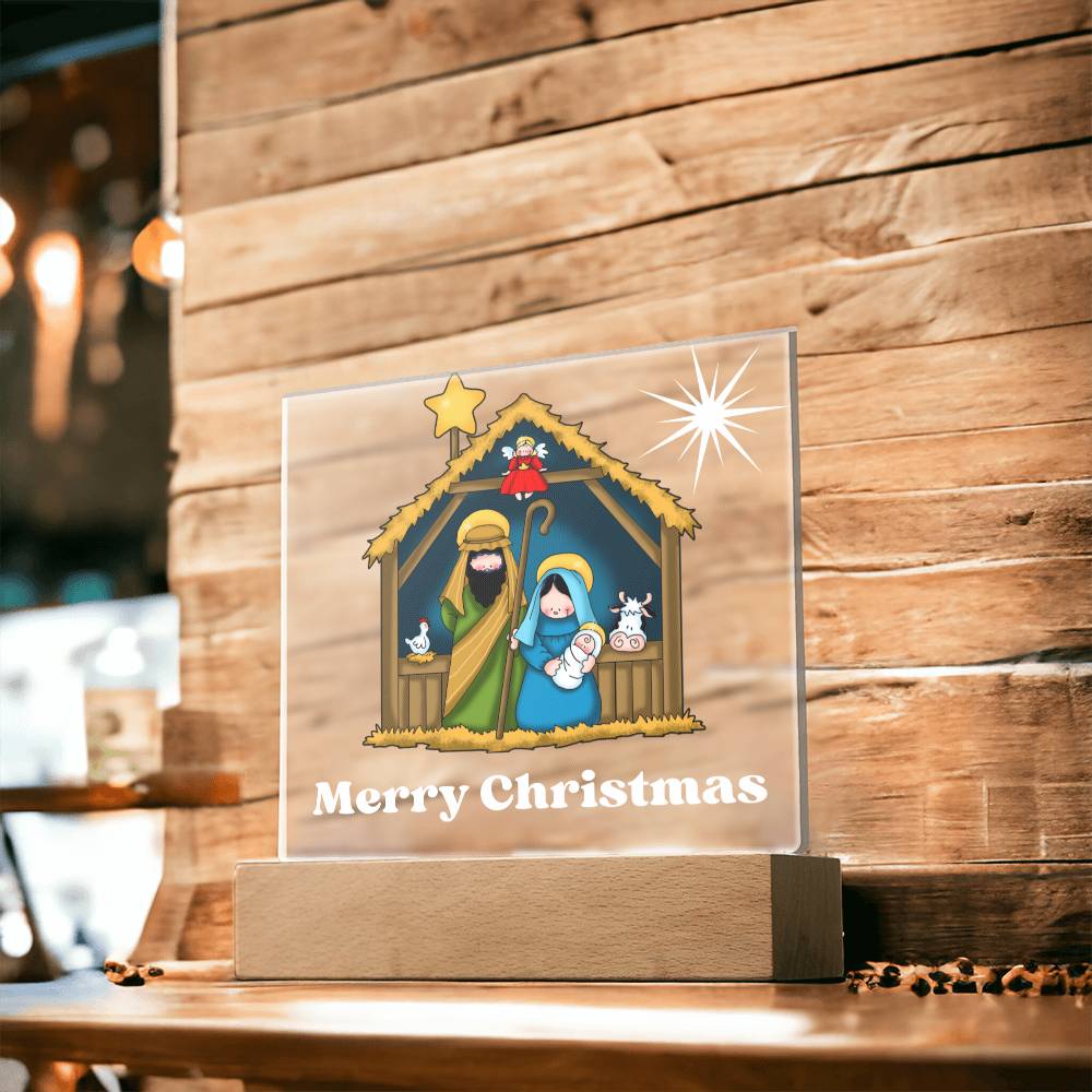 Night Light Plaque-Christmas Nativity Scene