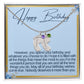Happy Birthday Custom Baby Feet Necklace
