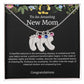 Personalized To An Amazing New Mom Baby Feet Birthstone Necklace
