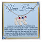 Happy Birthday Custom Baby Feet Necklace