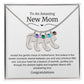 New Mom Baby Feet Birthstone Necklace