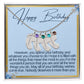 Happy Birthday Custom Baby Feet Necklace