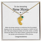 New Mom Baby Feet Birthstone Necklace