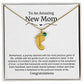 New Mom Baby Feet Birthstone Necklace