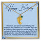 Happy Birthday Custom Baby Feet Necklace