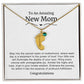 New Mom Baby Feet Birthstone Necklace