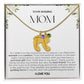 Personalized Engraved Mom Baby Feet Necklace With Birthstone