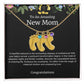 Personalized To An Amazing New Mom Baby Feet Birthstone Necklace