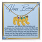 Happy Birthday Custom Baby Feet Necklace