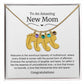 New Mom Baby Feet Birthstone Necklace