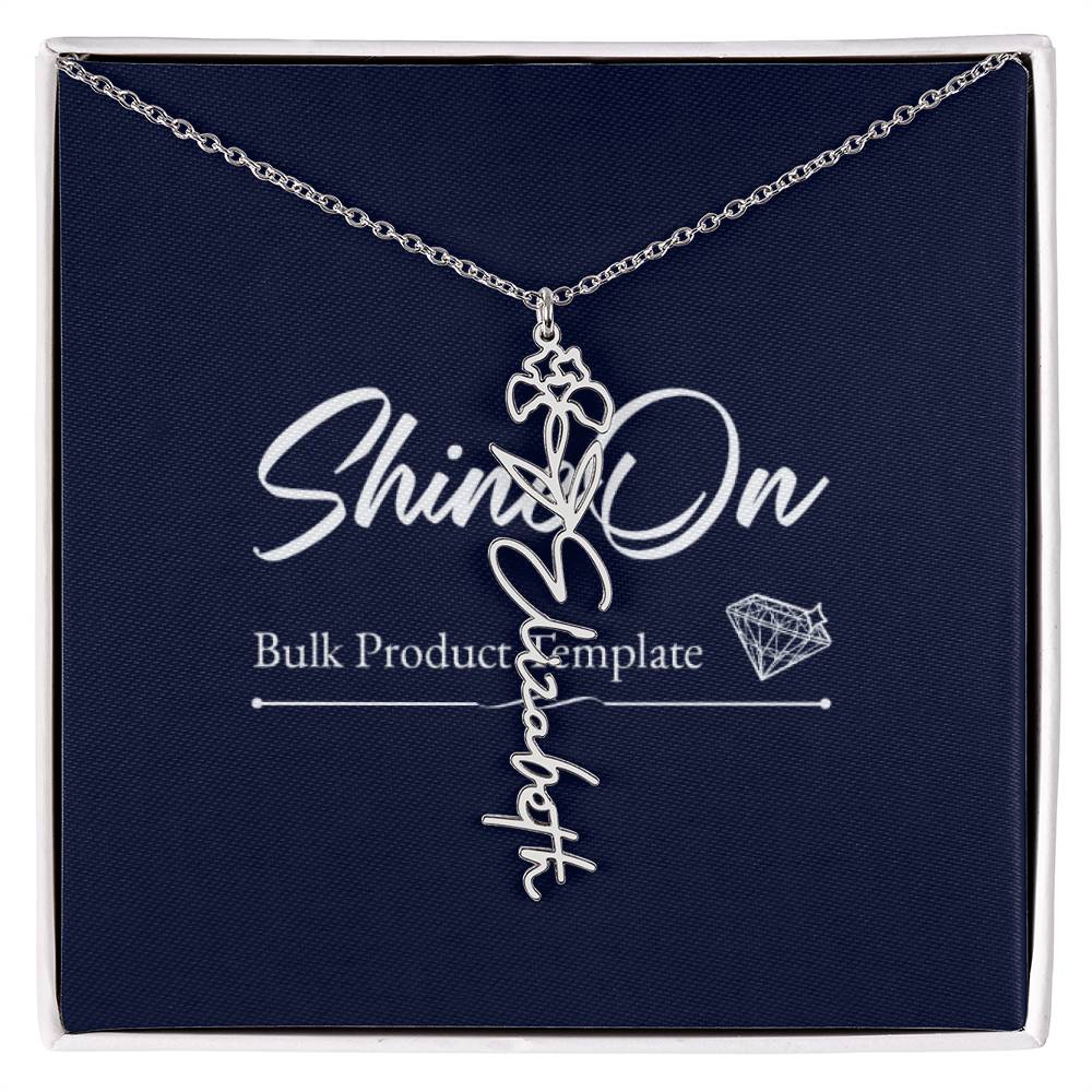 Mom Flower Name Necklace