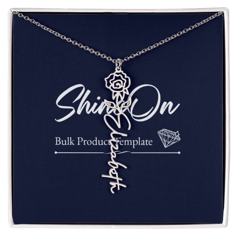 Mom Flower Name Necklace