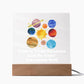 Square Night Light Plaque - Be Your Awesome Self Planets