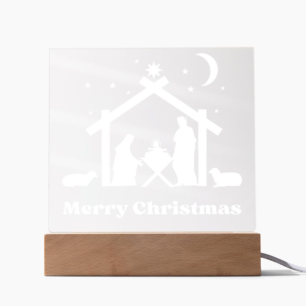 Night Light Plaque- Christmas Nativity Scene