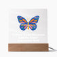 Square Night Light Plaque - Be Your Awesome Self Butterfly