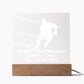 Square Night Light Plaque - Be Your Awesome Self -Hockey