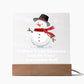 Night Light Plaque- Snowman Red Scarf