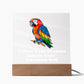 Square Night Light Plaque - Be Your Awesome Self Parrot