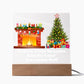 Night Light Plaque- Fireplace & Christmas Tree